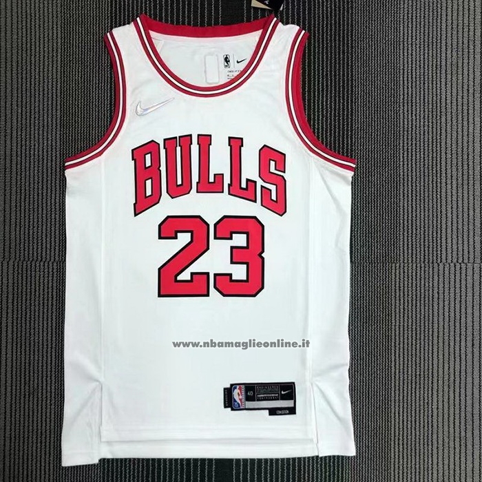 Maglia Chicago Bulls Michael Jordan #23 Association 2021 Bianco